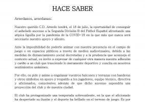 Ampliar información de Bando de apoyo al CD Arnedo